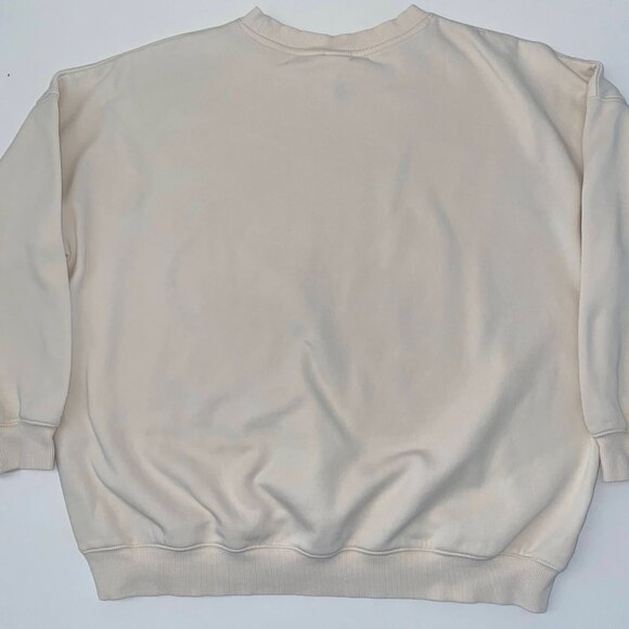 Mickey Mouse H&M Disney Printed Oversized White Pullover Crewneck Sweater Medium - Picture 14 of 16